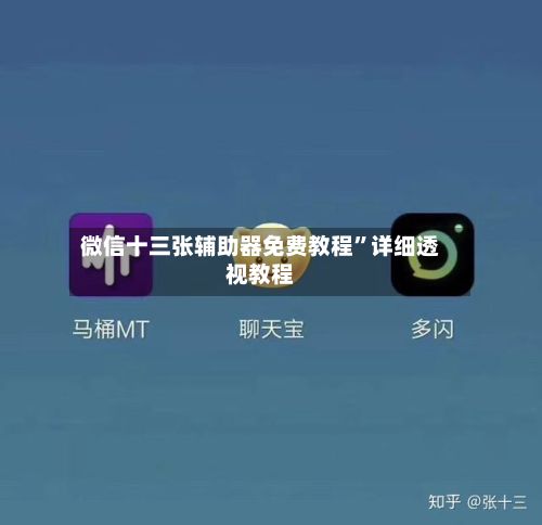 微信十三张辅助器免费教程”详细透视教程-第3张图片