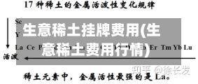 生意稀土挂牌费用(生意稀土费用行情)-第2张图片