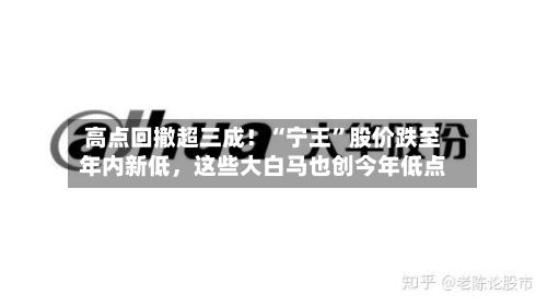 高点回撤超三成！“宁王	”股价跌至年内新低，这些大白马也创今年低点-第3张图片