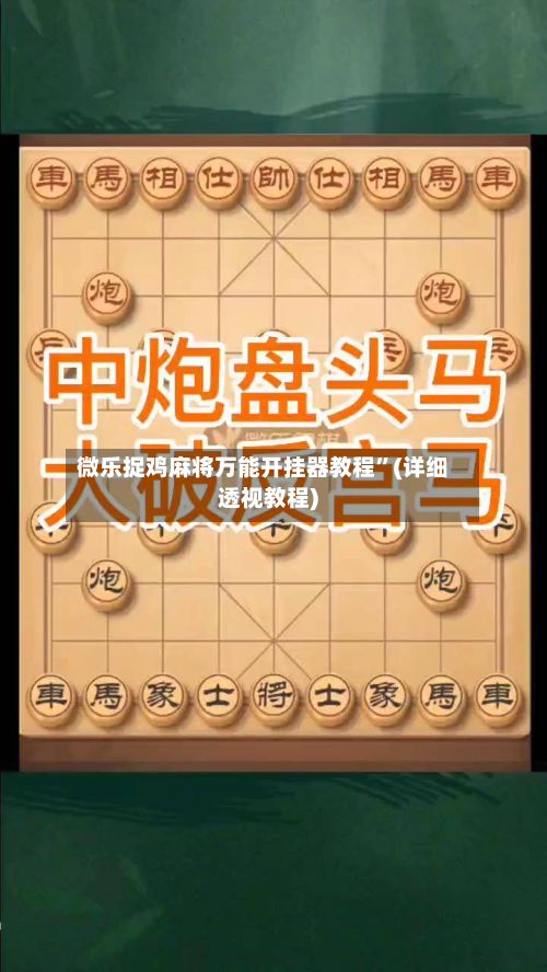 微乐捉鸡麻将万能开挂器教程”(详细透视教程)-第2张图片