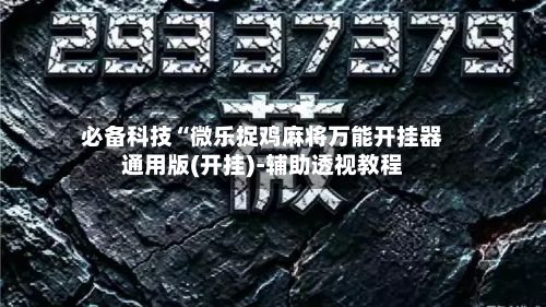 必备科技“微乐捉鸡麻将万能开挂器通用版(开挂)-辅助透视教程-第2张图片