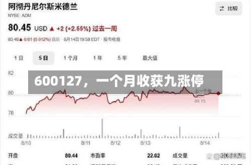 600127，一个月收获九涨停