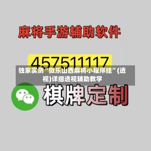 独家实测“微乐山西麻将小程序挂”(透视)详细透视辅助教学-第3张图片