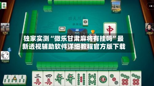 独家实测“微乐甘肃麻将有挂吗”最新透视辅助软件详细教程官方版下载