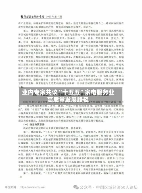 业内专家共议“十五五”家电服务业高质量发展路径-第3张图片