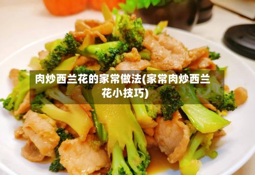 肉炒西兰花的家常做法(家常肉炒西兰花小技巧)-第3张图片