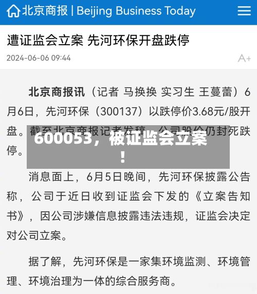 600053，被证监会立案！-第2张图片