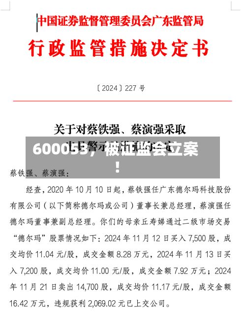 600053	，被证监会立案！-第3张图片
