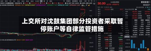 上交所对沈鼓集团部分投资者采取暂停账户等自律监管措施