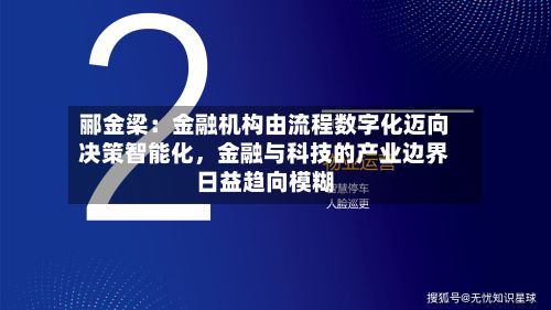 郦金梁：金融机构由流程数字化迈向决策智能化，金融与科技的产业边界日益趋向模糊-第3张图片