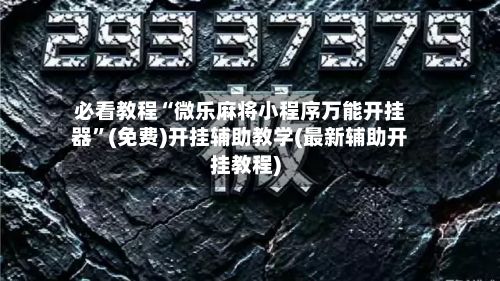 必看教程“微乐麻将小程序万能开挂器”(免费)开挂辅助教学(最新辅助开挂教程)-第2张图片