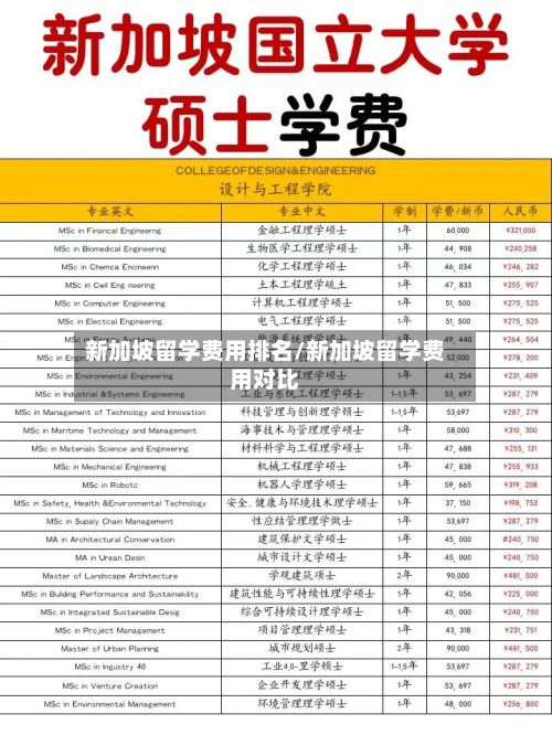 新加坡留学费用排名/新加坡留学费用对比-第2张图片