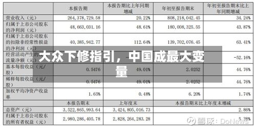 大众下修指引，中国成最大变量-第2张图片