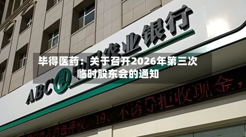 毕得医药：关于召开2026年第三次临时股东会的通知-第2张图片
