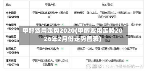 甲醇费用走势2020(甲醇费用走势2026年2月份走势图表)
