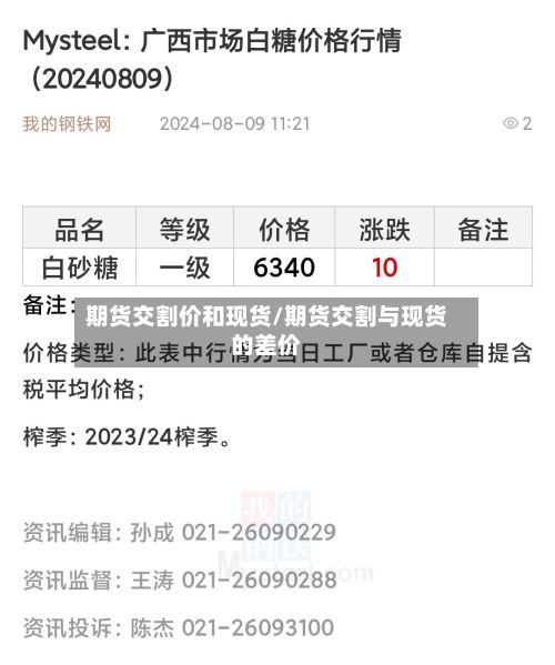 期货交割价和现货/期货交割与现货的差价-第3张图片