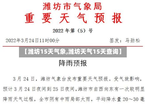 【潍坊15天气象,潍坊天气15天查询】