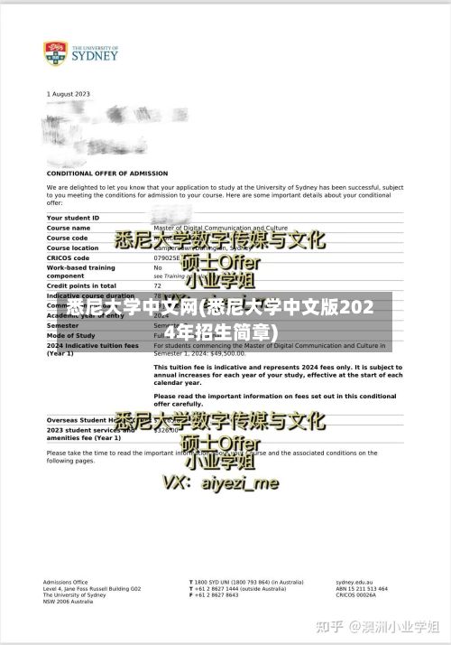 悉尼大学中文网(悉尼大学中文版2024年招生简章)-第3张图片
