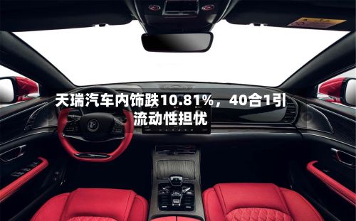 天瑞汽车内饰跌10.81%，40合1引流动性担忧-第3张图片