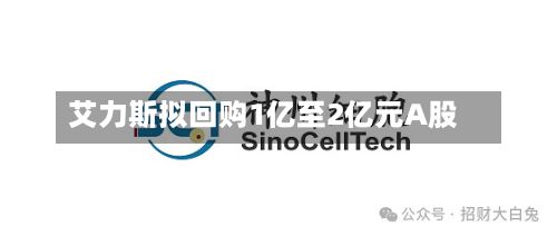 艾力斯拟回购1亿至2亿元A股-第3张图片