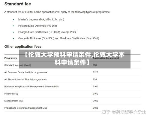 【伦敦大学预科申请条件,伦敦大学本科申请条件】-第3张图片