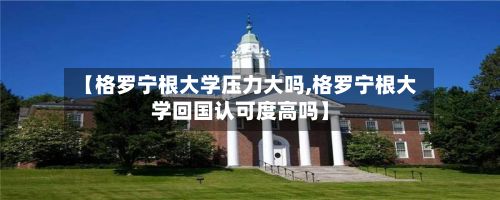 【格罗宁根大学压力大吗,格罗宁根大学回国认可度高吗】-第2张图片