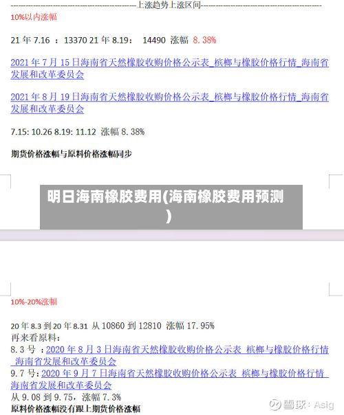 明日海南橡胶费用(海南橡胶费用预测)-第2张图片