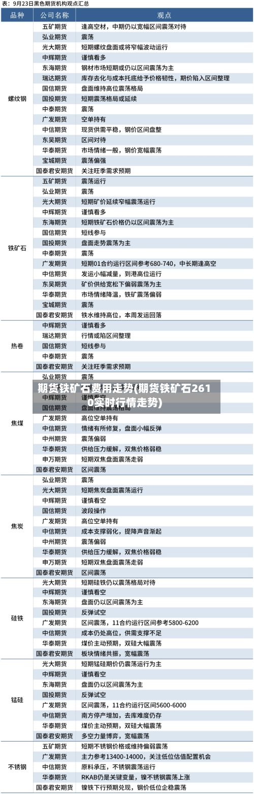 期货铁矿石费用走势(期货铁矿石2610实时行情走势)-第3张图片