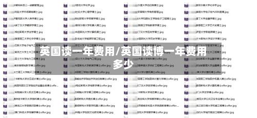 英国读一年费用/英国读博一年费用多少