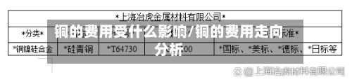 铜的费用受什么影响/铜的费用走向分析-第3张图片