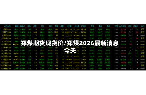 郑煤期货现货价/郑煤2026最新消息今天-第3张图片