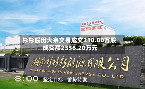 杉杉股份大宗交易成交210.00万股 成交额2356.20万元-第3张图片
