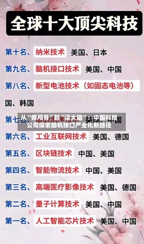 从“修颅骨”到“读大脑	”：中国科技公司探索脑机接口产业化新路径-第2张图片