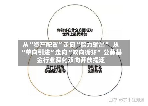 从“资产配置”走向“能力输出”  从“单向引进”走向“双向循环” 公募基金行业深化双向开放提速