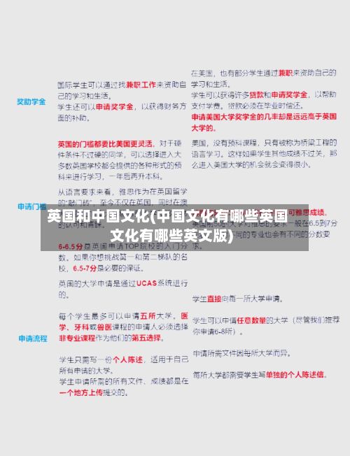 英国和中国文化(中国文化有哪些英国文化有哪些英文版)-第3张图片