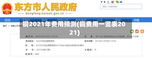 铜2021年费用预测(铜费用一览表2021)-第2张图片