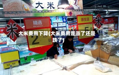 大米费用下降(大米费用是涨了还是跌了)-第2张图片