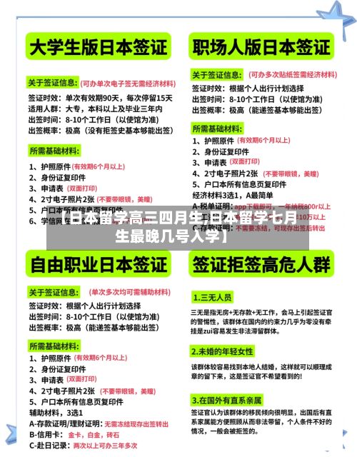【日本留学高三四月生,日本留学七月生最晚几号入学】