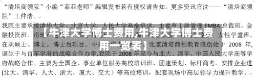 【牛津大学博士费用,牛津大学博士费用一览表】