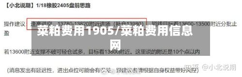 菜粕费用1905/菜粕费用信息网-第2张图片