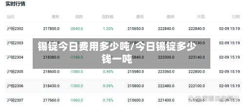 锡锭今日费用多少吨/今日锡锭多少钱一吨-第3张图片