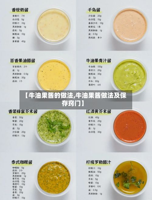 【牛油果酱的做法,牛油果酱做法及保存窍门】