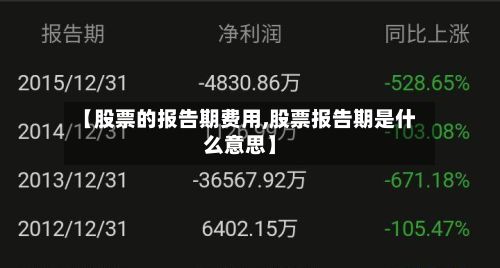 【股票的报告期费用,股票报告期是什么意思】