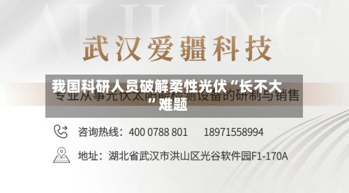 我国科研人员破解柔性光伏“长不大”难题-第2张图片