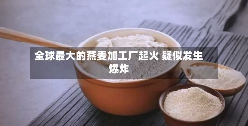 全球最大的燕麦加工厂起火 疑似发生爆炸-第3张图片