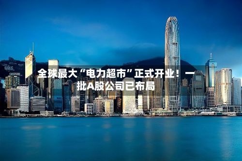 全球最大“电力超市”正式开业！一批A股公司已布局-第1张图片