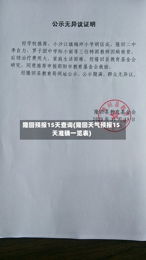隆回预报15天查询(隆回天气预报15天准确一览表)