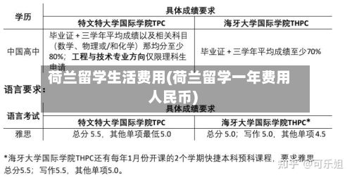 荷兰留学生活费用(荷兰留学一年费用人民币)-第3张图片