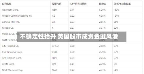 不确定性抬升 英国股市成资金避风港-第2张图片