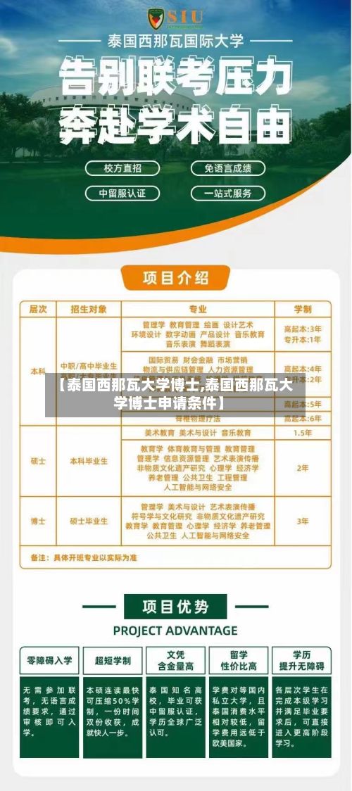【泰国西那瓦大学博士,泰国西那瓦大学博士申请条件】